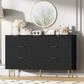 IDEALHOUSE Fluted Dresser for Bedroom,7 Drawer Dresser with Wide Drawers,Wooden Chest of Drawers,Modern Storage Dressers for Living Room, Closet, Hallway,Entryway