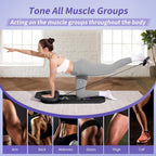Pilates Board Reformer 15-in-1: Split & Foldable Design, Portable Home Gym with Digital Display, Resistance Bands, Balance Board for Women's Full Body & Core Training