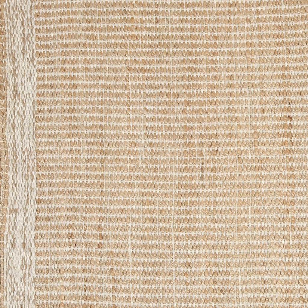 9' x 12' Jute & Wool Mini Check Area Rug with 4-Inch Border Handwoven mini Check Pattern – Living Room, Dining & Bedroom Rug, Neutral Indoor Natural Farmhouse Décor (9' x 12')