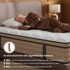 BedStory Extra Firm Queen Mattress 14 inch - Pain-Relieving Hybrid Mattress for Extra Lumbar & Hip Support - No Sagging Bed in a Box - 365-Night Trial - No Odor, Fiberglass-Free, CertiPUR-US Certified