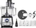 14-Cup French-Fry-Cutter Storage-Drawer Food-Processor - XL Bowl, Large Chute & Storage Drawer, Slicing & Shredding, Chopping & Mixing, For Cheese, Meat & Veggie Prep (Inox Silver)