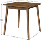 HOOBRO Bamboo Dining Table, Square Dining Table for 2, 27.6" Kitchen Table for Small Space, Writing Table, Easy to Assemble, for Dining Room, Living Room, Office, Kitchen, Apartment, Brown BR70CZ01G1