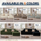 95" Cloud Sectional Couch with L-Shape Chaise, Modern Cloud Couch with Deep Seat, Modular Sectional Couches for Living Room, Apartment, Office, No Assembly Required