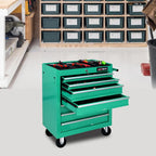 7 Drawers Rolling Tool Cart on Wheels, Multifunctional Organizer Tool Chest Tool Case, Trolley Tool Storage Tool Box for Workshop,Garage,Repair Shop (7 Drawers 24.2" W×12.9" D×29.9" H-Green)