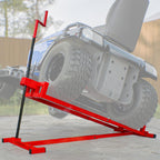 Ride-On Lawn Mower Jack Lift - Telescopic Maintenance Jack for Garden Tractors and Riding Lawn Mowers, 880 lbs Weight Capacity, Manual and Power Tool Handles Included