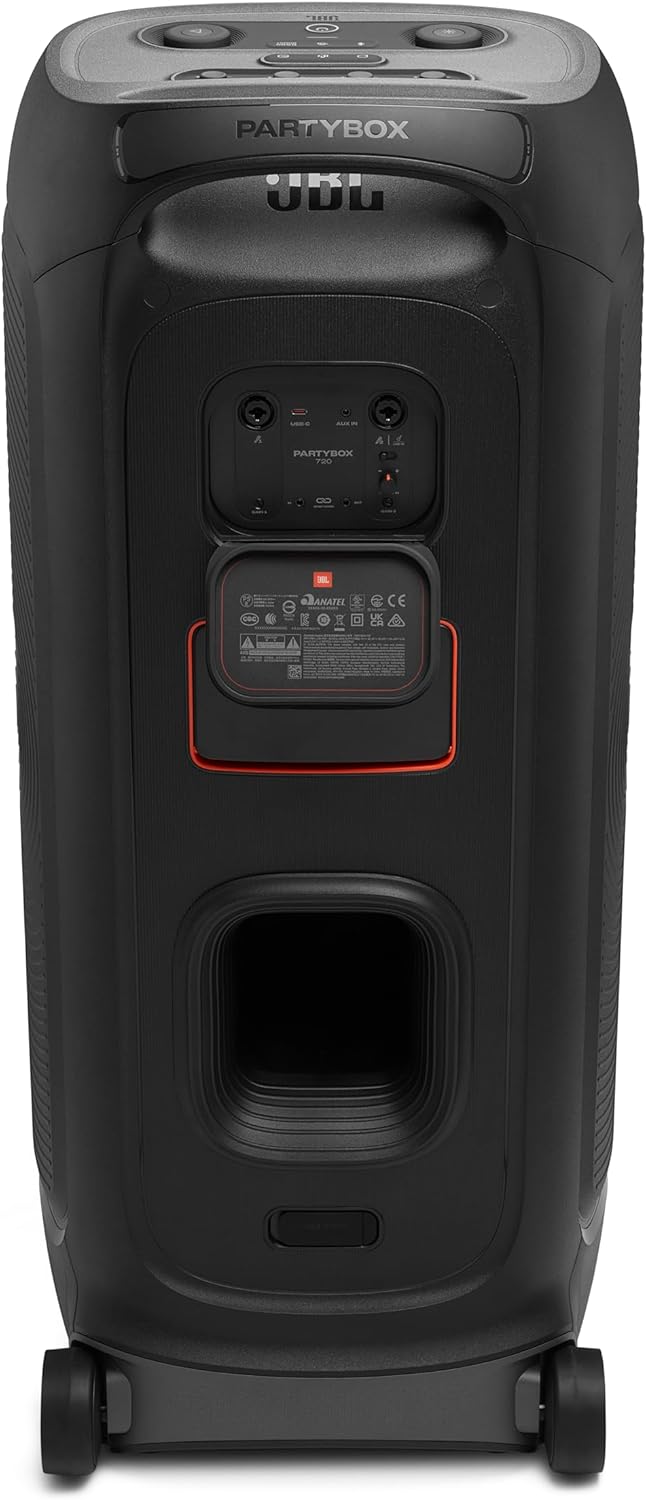 JBL PartyBox 720 - Loudest Battery-Powered Party Speaker with Superior Pro Sound and a Futuristic lightshow  Up to 15 Hours Playtime & IPX4 Splash Proof (Black)