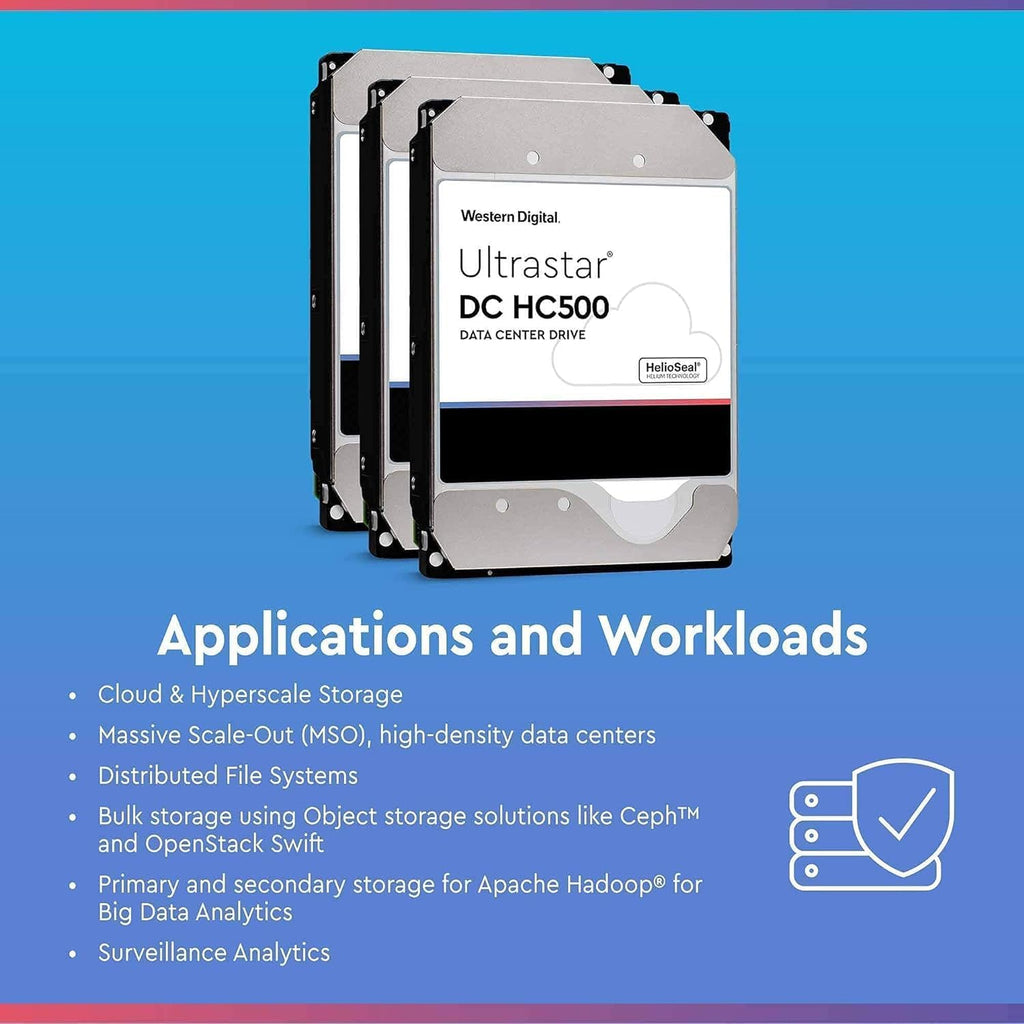 HGST WD Ultrastar DC HC530 14TB SATA 6Gb/s 3.5-Inch Data Center HDD - WUH721414ALE604 0F31152 (Renewed)