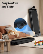 Walking Pad with 15% Incline 2.5HP Foldable Walking Pad with Handle Bar 0.6-6.2MPH Under Desk Compact Treadmills for Home 300LBS with Romote Control
