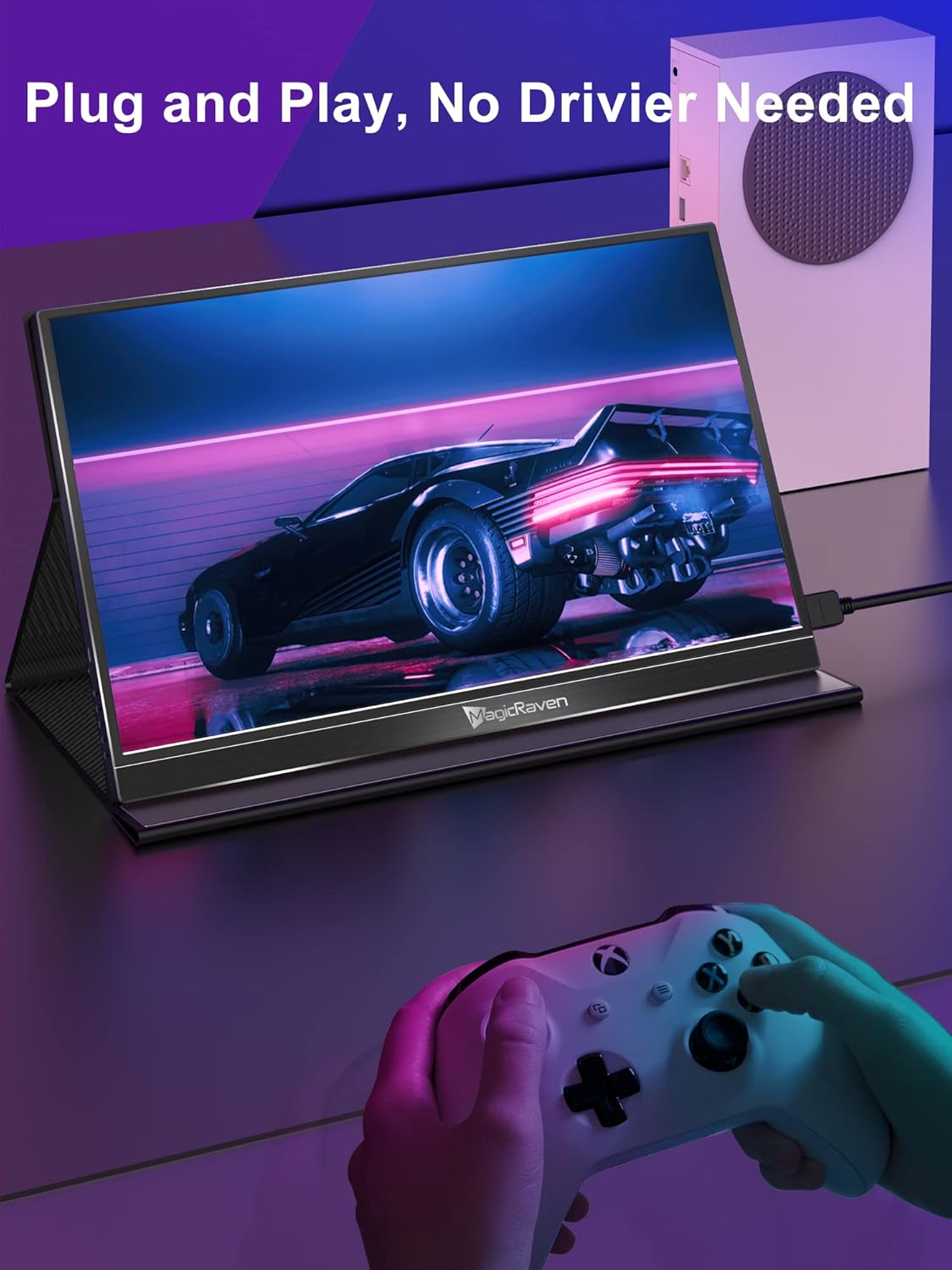 144HZ Portable Gaming Monitor  17.3" 1080P Laptop Monitor  Dual USB C HDMI Second Computer Screen  VESA Gaming Display with Speakers  Travel Monitor for PS4/5 Xbox Switch MAC PC Phone