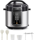 COMFEE’ Pressure Cooker 6 Quart with 13 Cooking Functions, Olla de Presion Non-Stick Pot Yogurt Maker Rice Cooker Slow Cooker Sauté Steamer, Healthy Ceramic Inner Pot
