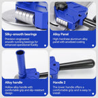 Sheet Metal Bender One Station Disc,90°-180° Bending Angle Sheet Metal Roller,Bending Capacity:Makes 0.59" - 1.18" Curved,Configure Rotary Ergonomic Handle