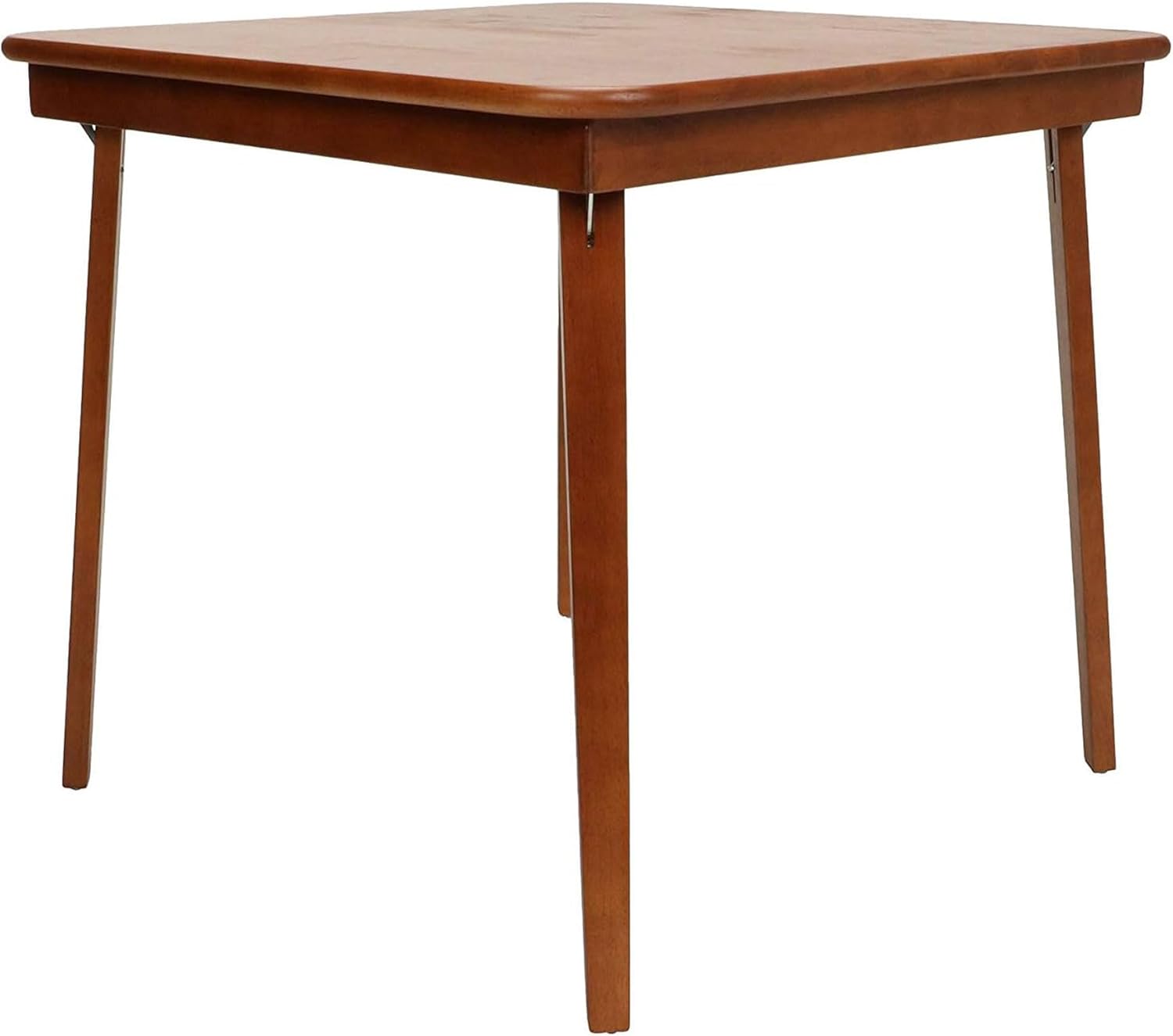 MECO Stakmore Classic Straight Edge Solid Wood Folding Card Table, Cherry Frame
