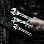 SK 3-Piece Adjustable Wrench Set, 6-Inch, 8-Inch, 10-Inch, Cr-V Steel, SAE & Metric Scales