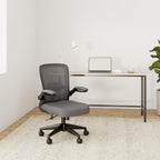 FelixKing Office Chair, Ergonomic Desk Chair Breathable Mesh Chairs Adjustable High Back Lumbar Support Flip-up Armrests, Executive Rolling Swivel Comfy Computer Chairs Home Office Dark Gray