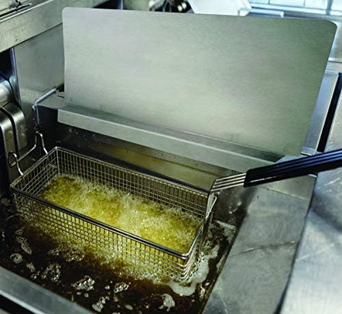 2-Pack Commercial Fryer Splash Guard by Chef Master, 18-Gauge Stainless Steel Universal Fit Oil Splatter Guard, 20.5 x 15" Splatter Screen, Oil Splash Guards for Kitchen & Restaurants Deep Fryer-90059