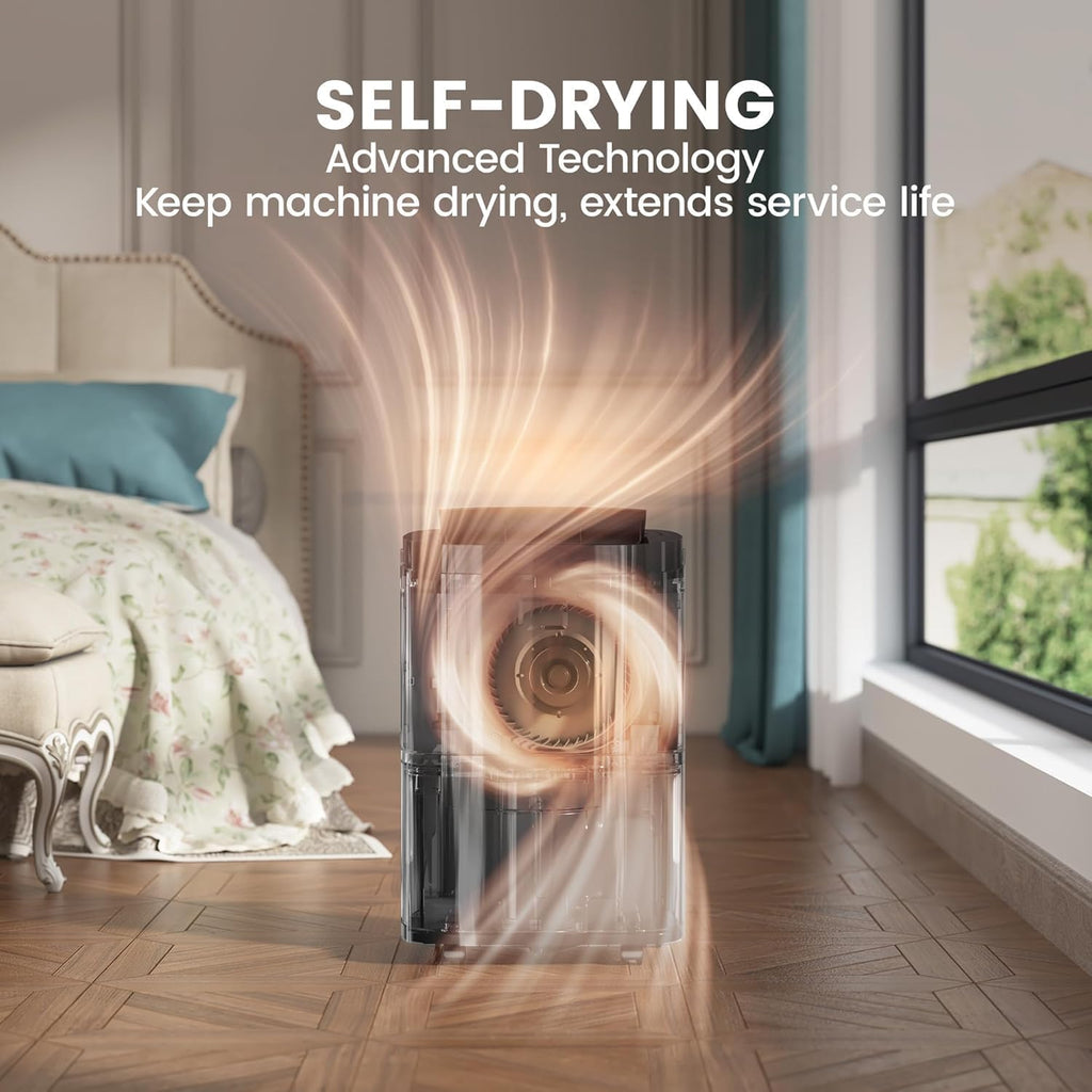 Kesnos 120 Pints 2025 Energy Star Dehumidifier for Home and Basement with Drain Hose, Ideal for Large Spaces Up to 6,500 Sq. Ft., Auto Defrost and Self Drying