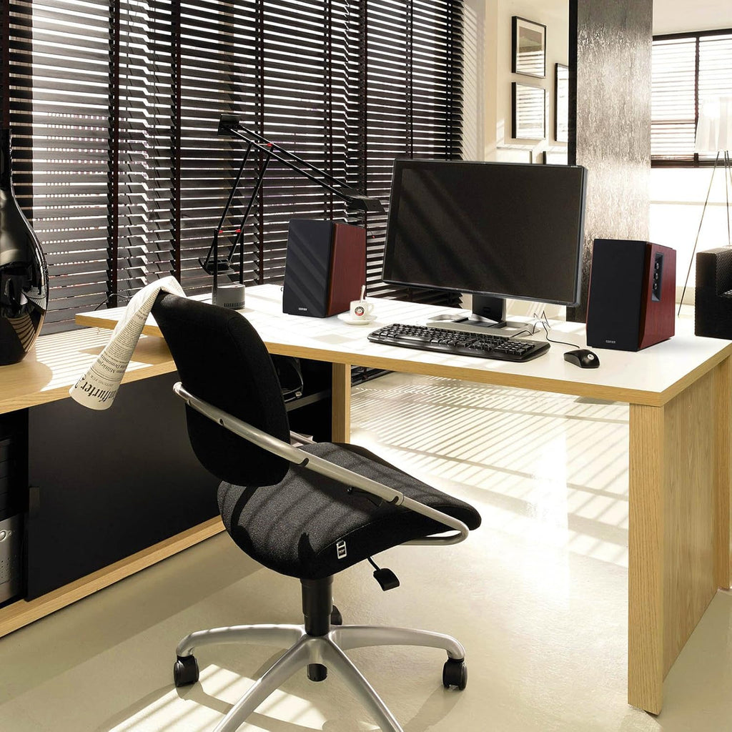 Edifier R1700BT Bluetooth Bookshelf Speaker - Active Near-Field Studio Monitors - Powered Speakers 2 Setup Wooden Enclosure - 66w RMS