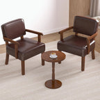 FAGAGA Accent Chair, PU Leather Living Room Chairs Oversize with Soft Seat and Armrests for Living Room Dinning Room Bedroom Reading Room Waiting Room