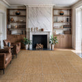 Beverly Rug Easy Jute Checkered Squared Rug 9x12 Washable Large Indoor Outdoor Area Rugs for Living Dining Room Patio Office Stain Resistant Non Shedding Casual Indoor Outside Carpet 9 x 12 Natural