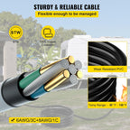 VEVOR 50FT 50 Amp Generator Extension Cord  STW 45446 + 45505 125V 250V Generator Power Cord  N14-50P & SS2-50R & CS6364 Twist Lock Connectors
