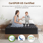 Queen Mattress, 14 Inch Queen Medium Firm Hybrid Mattress in a Box, Individual Pocket Spring for Pressure Relief & Motion Isolation, Reinforced Edge Support, CertiPUR-US Certified
