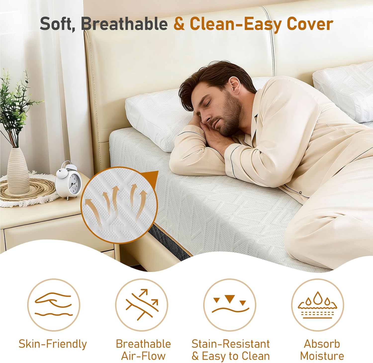 Extra Firm Queen Mattress 12-Inch: 2 Bonus Pillows, Extra & Medium Firm Dual Side Flippable, Dual Firmness Memory Foam for Back Pain, Removable Ice Silk Comfy Cover, CertiPUR-US Certified, 80x60