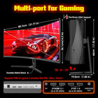 SANSUI 34 Inch 240Hz Ultrawide Curved Gaming Monitor UWQHD 3440×1440  21:9 2K Curved Monitor 1500R HDR400 Fast VA  PIP/PBP AI Crosshair AIPQ(Visual Enhance) MPRT 1ms HDMI2.1*2 DP1.4*2(DP Cable Incl.)