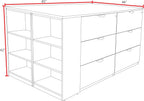 Regency Legacy Stand Up 2 Lateral File/Storage Cabinet/Desk Quad with Bookcase End- Cherry