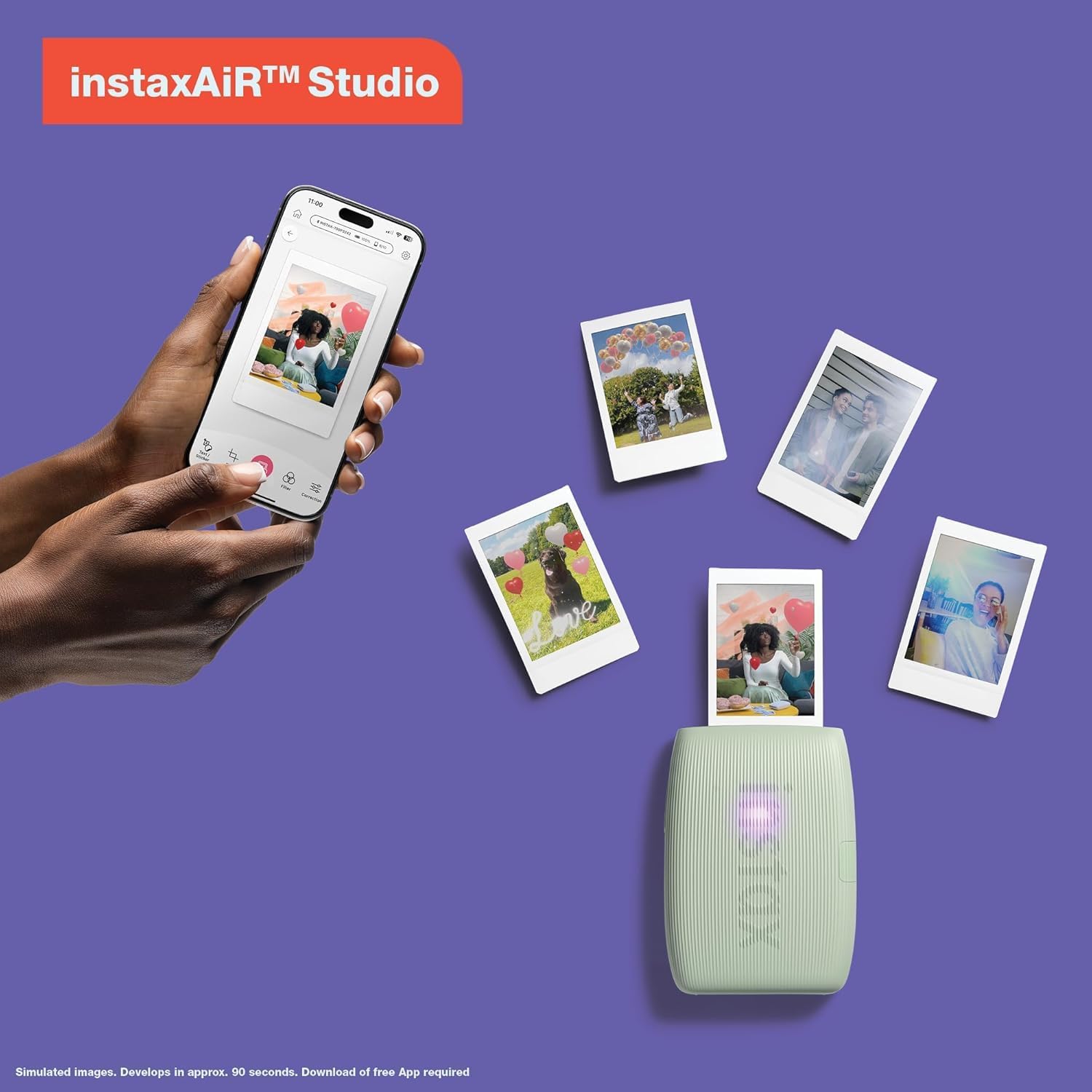 Fujifilm Instax Mini Link 3 Smartphone Printer Clay White + Fuji Film Value Pack (20 Sheets)+ Shutter Accessories Bundle  Incl. Protective Case  20 Sticker Frames  USB Type C Cable