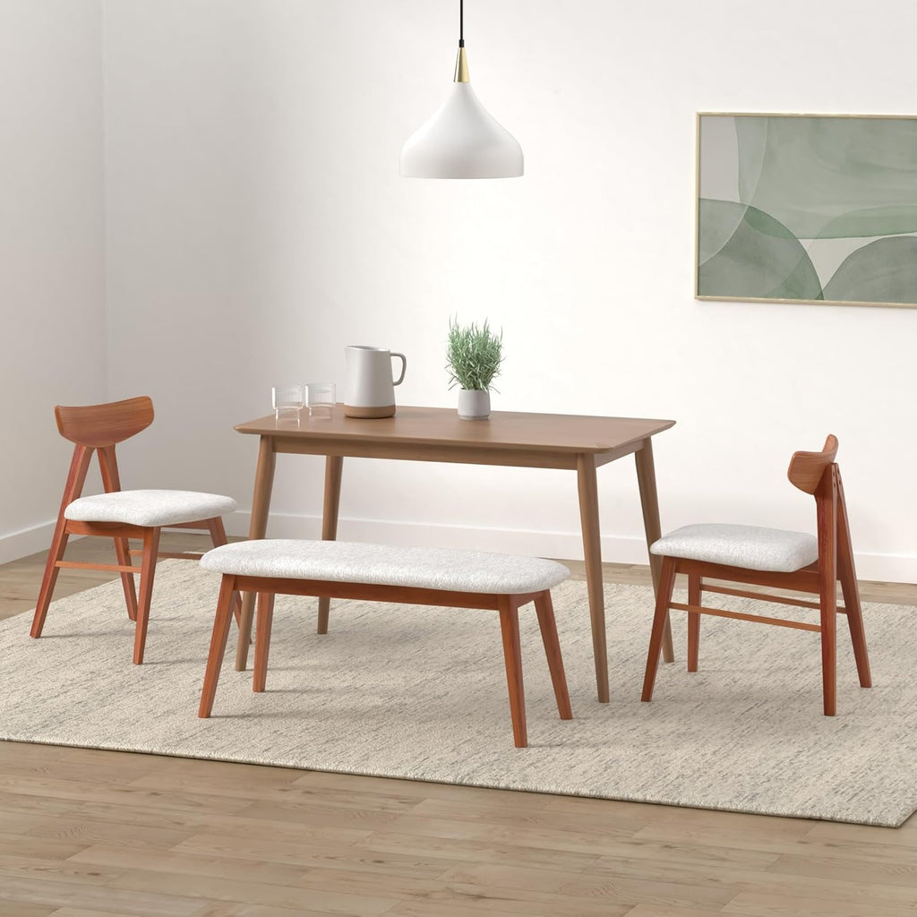 47" Dining Table Kitchen Table Dining Room Table Small Kitchen Table for Small Spaces Table Modern Home Furniture Dinner Table Rectangular (Natural)