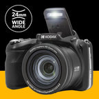 Kodak PIXPRO AZ425-BK 20MP Digital Camera  42X Zoom  24mm Wide Angle Lens  Image Stabilization  1080p Full HD Video  3" LCD  Black