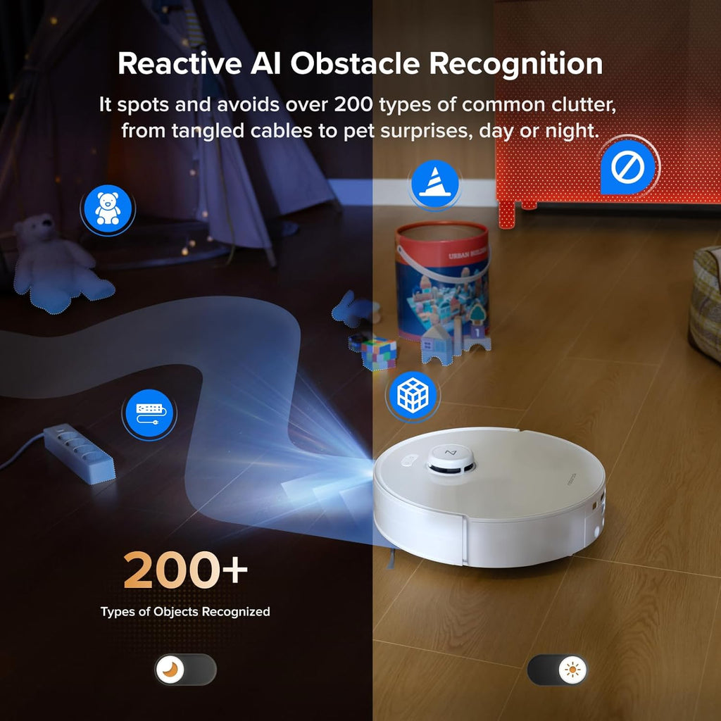 roborock Qrevo Curv 2 Flow Robot Vacuum and Mop, SpiraFlow Real-Time Self-Cleaning Roller Mop, 20,000Pa, Dual Zero-Tangle System, AI Obstacle Avoidance, Heat-Washes & Dries Mop, Carpet Protection