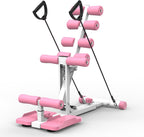 Deep Squat Machine for Home Gym, Pink, Glutes and Core Trainer with Resistance Bands, Squat Assist for Legs Workout