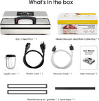 Vesta Precision Food Saver Vacuum Sealer Machine, 95kPa Commercial Grade Vacuum Sealer for Food, 12" Wide Sealing Bar & Smart Seal Design, Ideal for Sous Vide, includes Patented Cutter Box with Bags