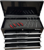 Workington Portable Metal Tool Chest with 6 Drawers, 24" 6-Drawer Tool Chest Cabinet with Ball Bearing Drawer Slides, Steel Tool Storage Box Organizer 4005 Black