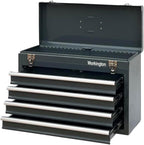 Workington Portable Metal Tool Chest with 4 Drawers, 20" 4-Drawer Tool Chest Cabinet with Ball Bearing Drawer Slides, Steel Tool Storage Box Organizer 4004 Gray