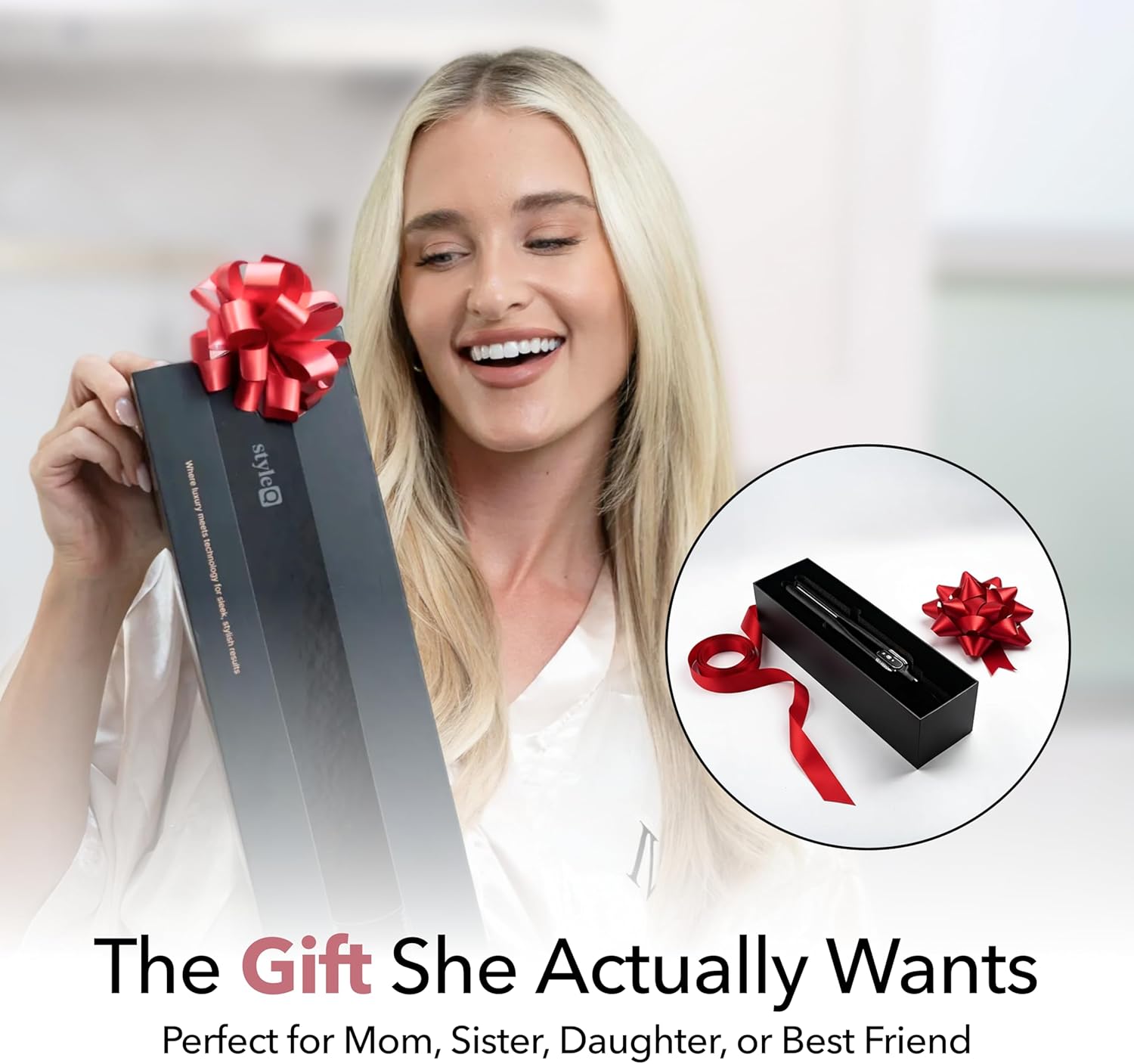 SRILabs StyleQ Flat Iron Hair Straightener Styler - GraphFlow Techonology, Negative Ions, Red Light Therapy, 12 Heat Settings for Straight, Smooth, Waves and Curls: All Hair Types