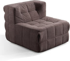 Corduroy Single-Seater Compression couch，boneless couch small for bedrooms and living rooms，comfy lazy floor sofa couch, designed specifically for small spaces in apartments and office (Coffee brown) | Boneless Design, Pull-point process