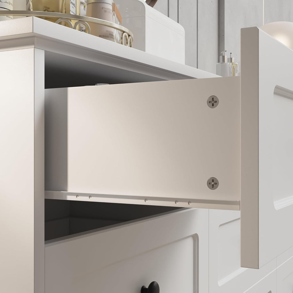 63 Inch 9 Drawer Tall Dresser, White Dresser for Bedroom, Modern Chest of Drawers with Deep Drawers and Handles, Wooden Dressers TV Stand, Long Dressers Organizer for Living Room, Hallway