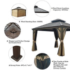 Alexander 12 Ft. W X 12 Ft. D Aluminum Patio Gazebo