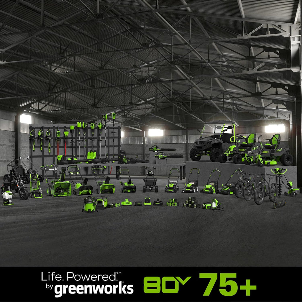 Greenworks 80V 18" Brushless Cordless Chainsaw (Great For Tree Felling  Limbing  Pruning  and Firewood) / 75+ Compatible Tools)  2.0Ah Battery and Rapid Charger Included