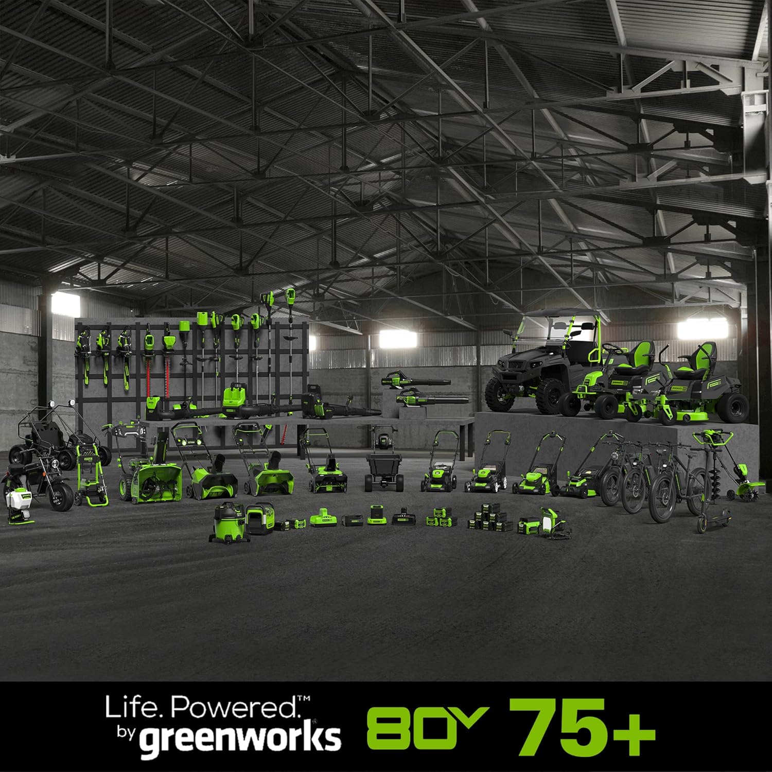 Greenworks 80V 18" Brushless Cordless Chainsaw (Great For Tree Felling  Limbing  Pruning  and Firewood) / 75+ Compatible Tools)  2.0Ah Battery and Rapid Charger Included