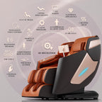 4D Massage Chair  Full Body Massage Chair  Zero Gravity Recliner w/ Intelligent Voice Control  53.14" SL Track  Electric Calfrest Extension  12 Auto Modes  USB Type-C  Bluetooth Speaker  TFT Screen