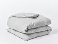 Coyuchi Cloud Brushed Organic Flannel Duvet Cover, Pale Gray Heather (Full/Queen)