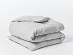 Coyuchi Cloud Brushed Organic Flannel Duvet Cover, Pale Gray Heather (Full/Queen)