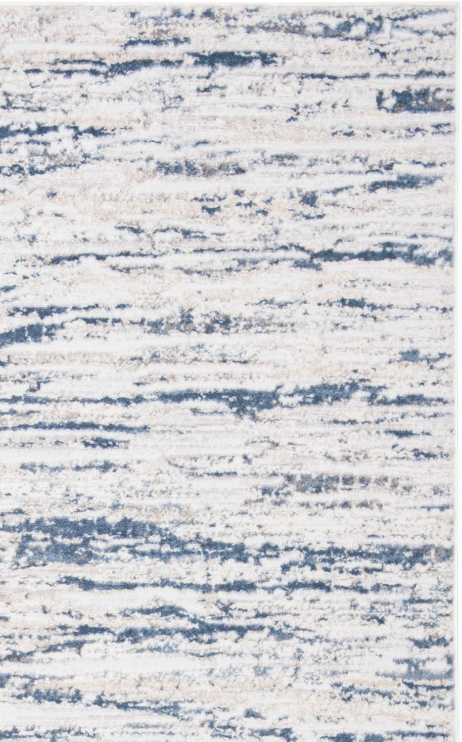 SAFAVIEH Amelia Collection Area Rug - 9' x 12', Ivory & Blue, Modern Abstract Design, Non-Shedding & Easy Care, Ideal for High Traffic Areas in Living Room, Bedroom (ALA768A)