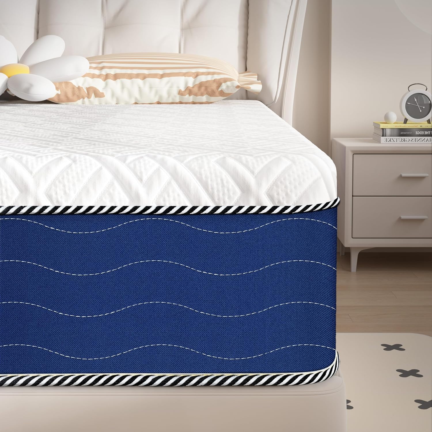 King Mattress, 12 Inch Green Tea Memory Foam Mattress in a Box, Medium Plush King Size Mattress for Pressure Relief, CertiPUR-US Certified
