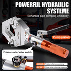HZLZRZ Hydraulic AC Hose Crimper Kit - Manual A/C Hose Crimping Tool for BH Air Conditioner Hose & Beadlock Fittings, Includes 7 Dies for AC Repairs and Automotive HVAC (RZ-7842)