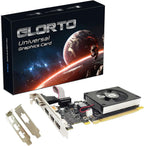 Glorto GeForce GT 730 4G Low Profile Graphics Card, 2X HDMI, DP, VGA, DDR3, PCI Express 2.0 x8, Entry Level GPU for PC, SFF and HTPC, Compatible with Windows 11