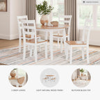 Signature Design by Ashley Gesthaven Casual Dining Drop Leaf Table, Light Brown & White